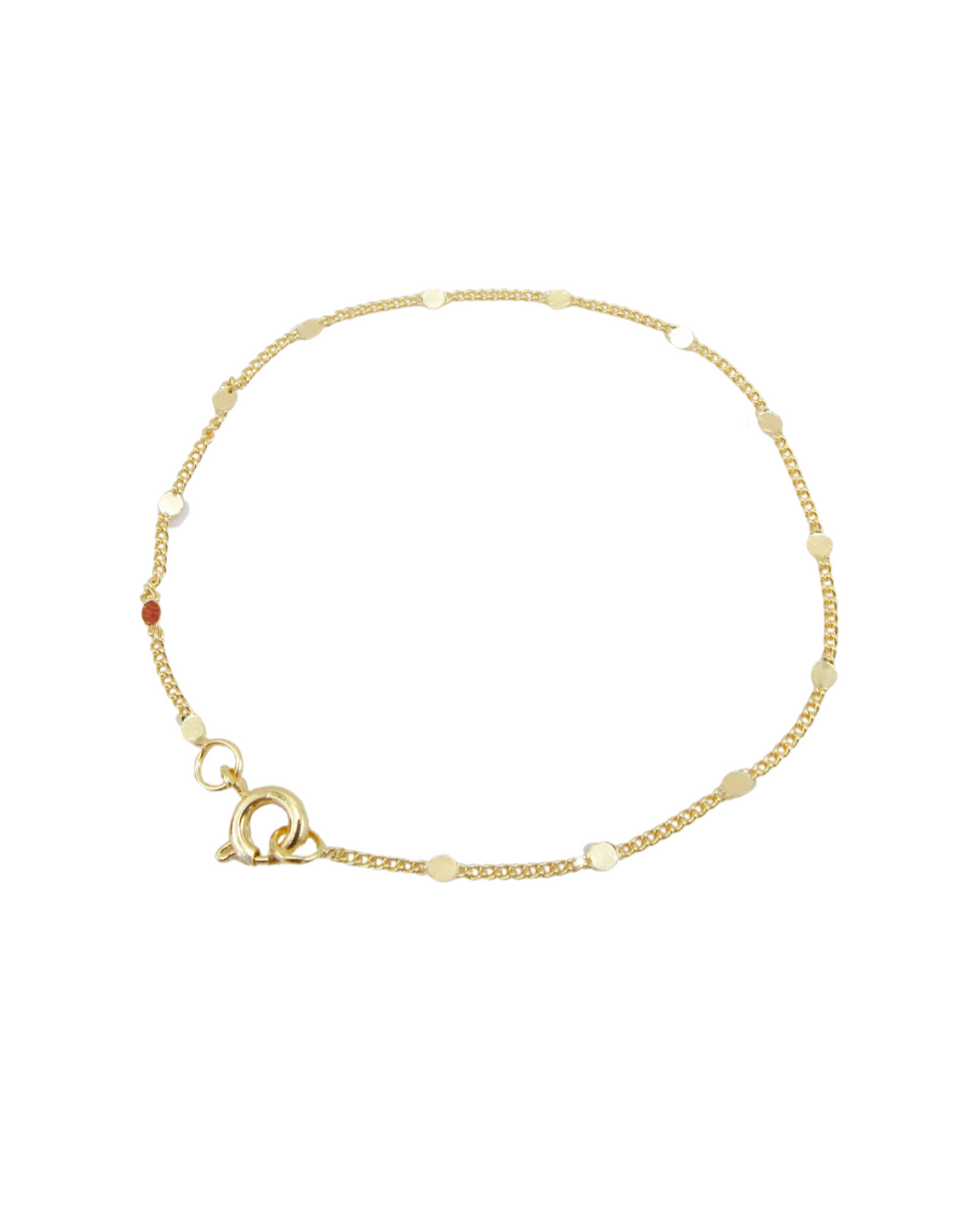 Pulseira de Bolinhas de Chapinhas – Banhada em Ouro 18k