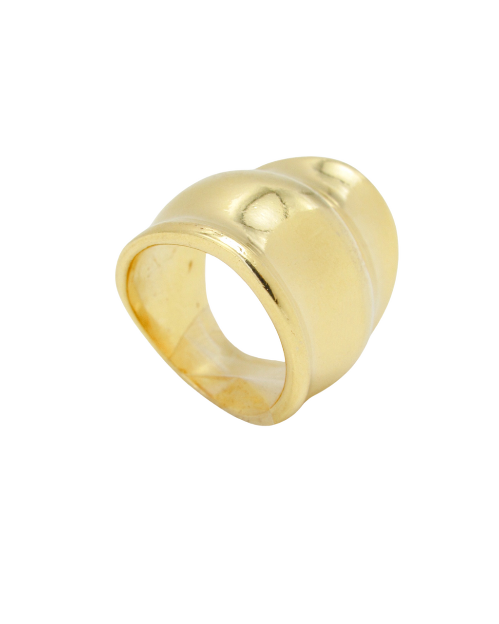 Anel Orgânico Banhado em Ouro 18K