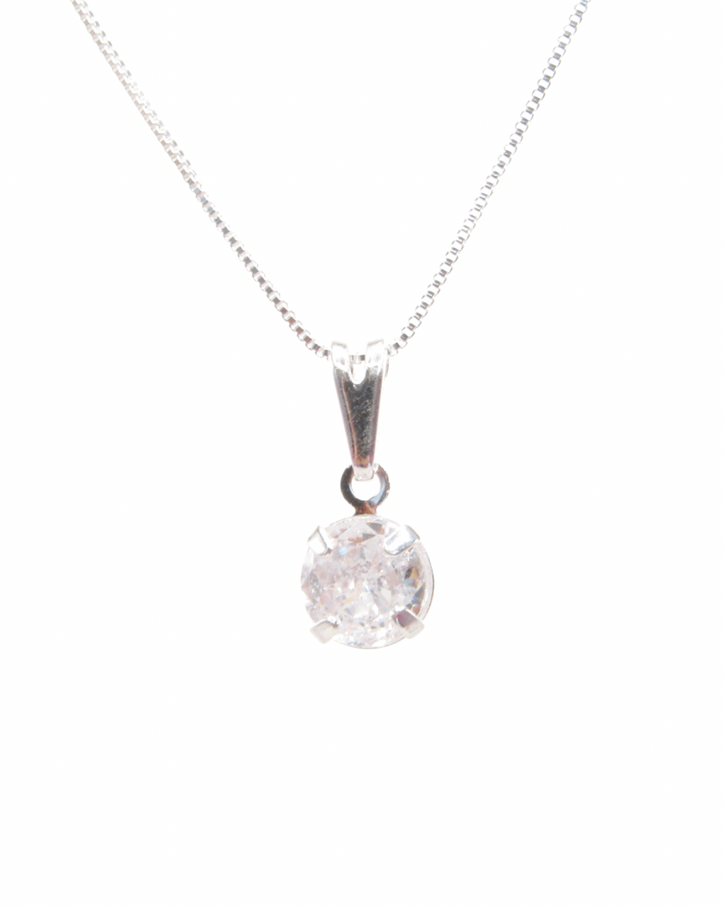 Colar Ponto de Luz Redondo Banhado em Prata 925