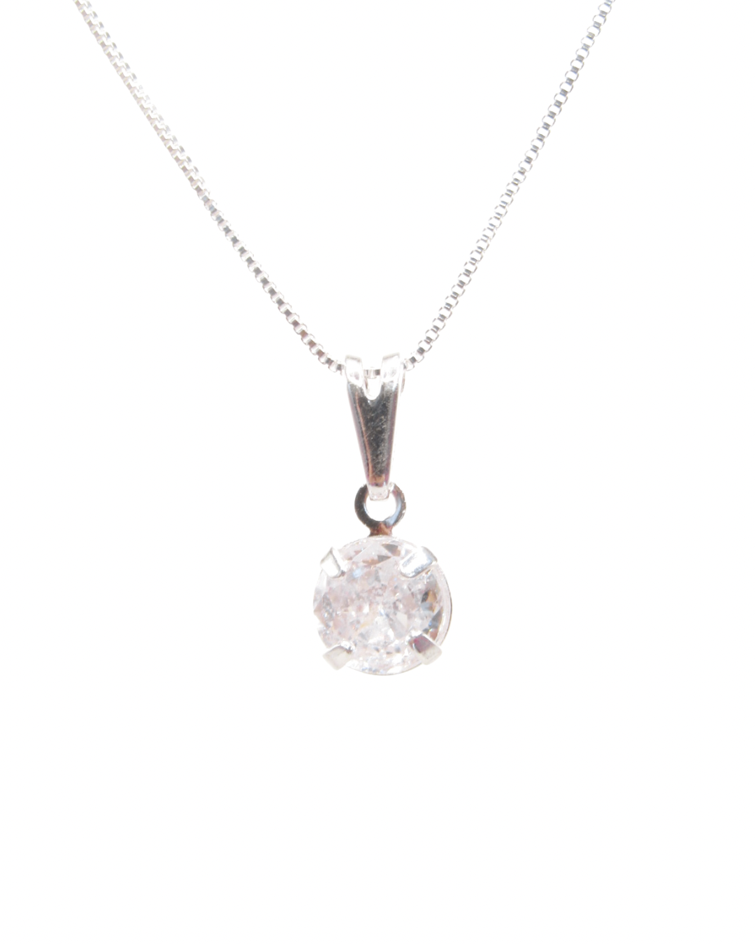 Colar Ponto de Luz Redondo Banhado em Prata 925