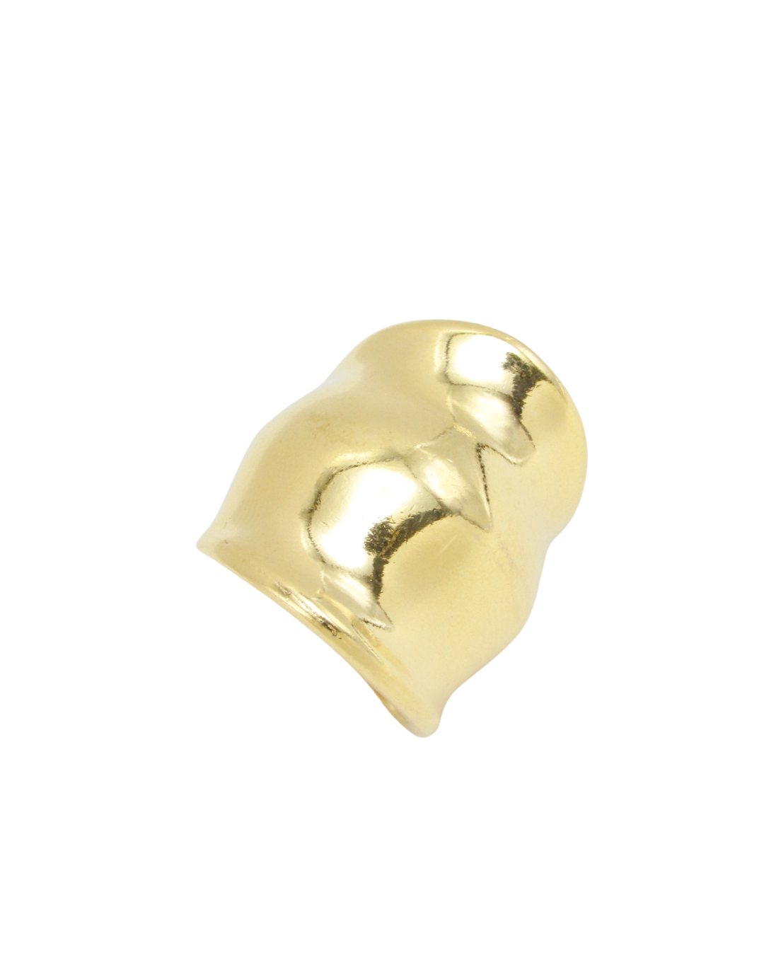 Anel Orgânico Banhado em Ouro 18K