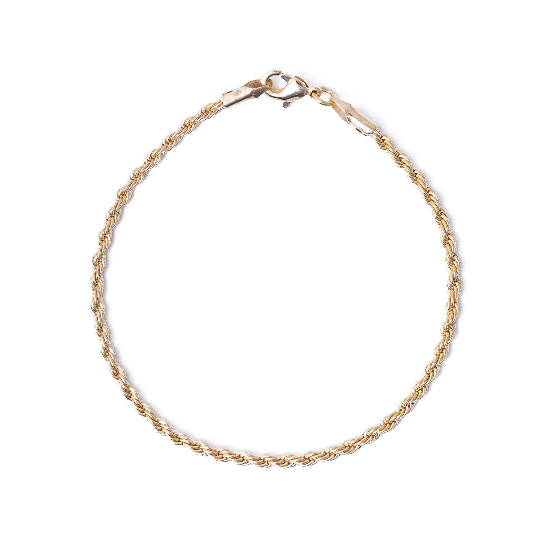 Pulseira Cordão Baiano 1mm Banhada em Ouro 18K
