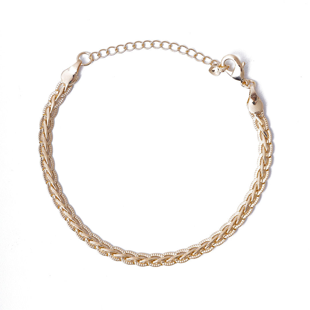 Pulseira Grumet 4 Elos Banhada a Ouro 18k