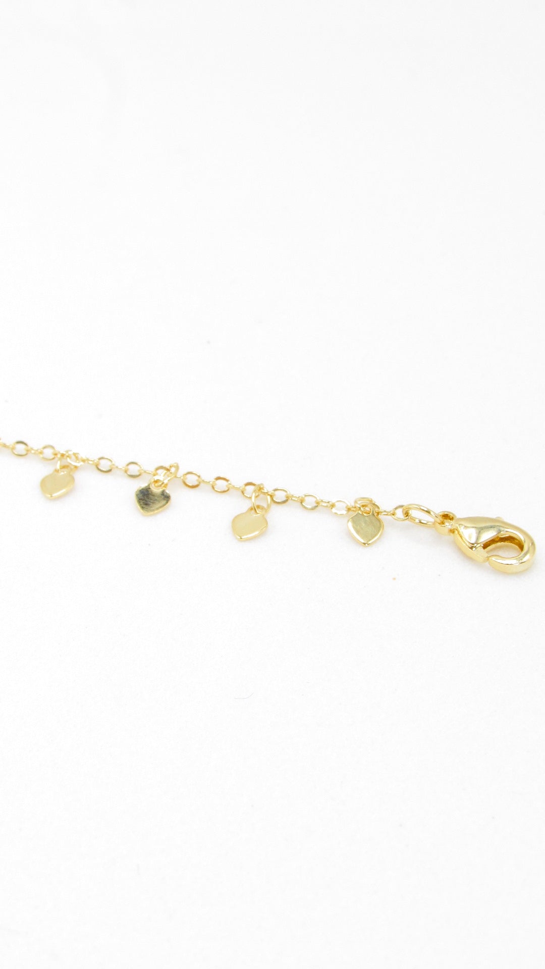 Pulseira Corações Banhada em Ouro 18K